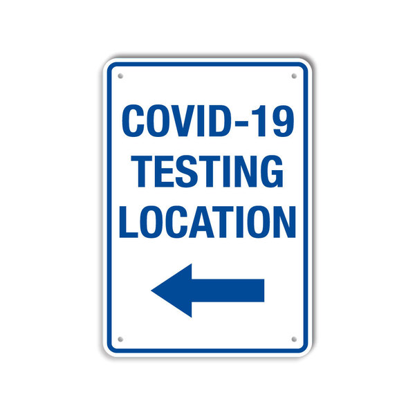 Lyle COVID Decal, Covid-19 Testing Location, 7x10 Reflective, LCUV-0015-RD_7x10 LCUV-0015-RD_7x10